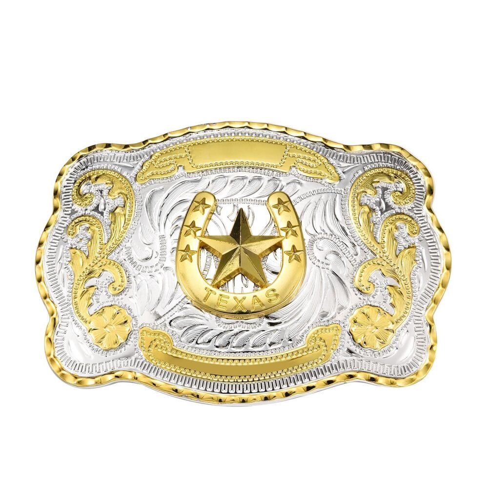 9911 Belt Buckle , Western Star Cross Kneeling Prayer Cowboy Vintage Belt